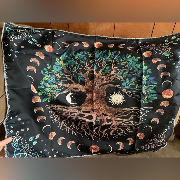 New Mysterious Tree of Life Mushroom Forest Tapestry Wall Hang Bohemian Decor - Picture 6 of 9